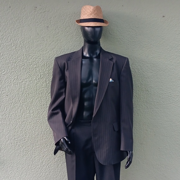 JOHN L. BLAIR (USA) MEN'S VINTAGE "PERSONAL CHOICE" PIN-STRIPED LUXURY BLAZER - Picture 1 of 17